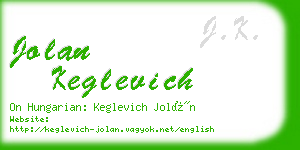 jolan keglevich business card